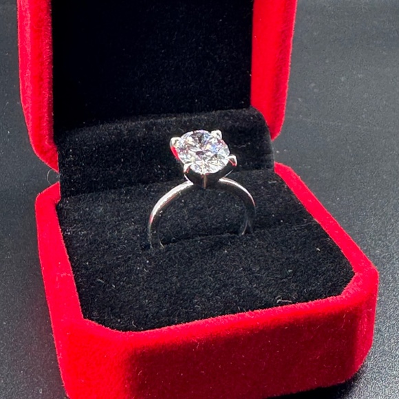 3 Carat Oval Lab Grown Diamond Solitaire Ring - Picture 11 of 14